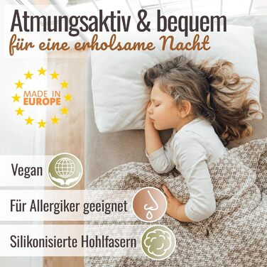 Дитяча подушка Melibr від 2 років - дитяча подушка преміум-класу, комфортна дитяча подушка 40x60 для спокійних ночей з KO Tex - ди