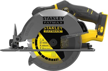 Акумуляторна ручна циркулярна пила Stanley FatMax 18В SFMCS500B (регулювання глибини та кута різання до 50 без інструменту, з можл