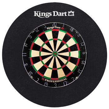 Професійний набір дротиків Kings Dart Високоякісна мішень для дротиків із сизалевої сталі окантовка дротиків Тонка рамка поля для дротиків у формі павутини Турнірна мішень для дротиків згідно зі стандартом WDF Професійна якість (металеве кільце) Чорний