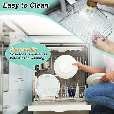 Аксесуари для фритюрниці YQL для квадратної фритюрниці Cosori 5.5 XXL/6.4L, 20cm 304 з нержавіючої сталі Аксесуари для фритюрниці xxl Стійка для фритюрниці