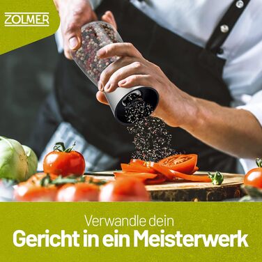 Набір млинів для спецій ZOLMER з 2 шт. з регульованим керамічним подрібнювачем - Noble salt mill & pepper mill виготовлений з високоякісної нержавіючої сталі - Також доступний як млин для чилі без вмісту спецій