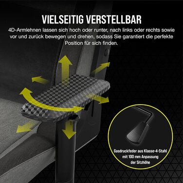 Ігрове крісло Corsair T3 RUSH з тканинною оббивкою (2023) Дизайн у стилі гонок Мяка оббивка Мяка подушка для шиї Поперекова підтримка з піни з ефектом памяті Чорний, темно-сірий та антрацитовий кольори T3 RUSH (2023)