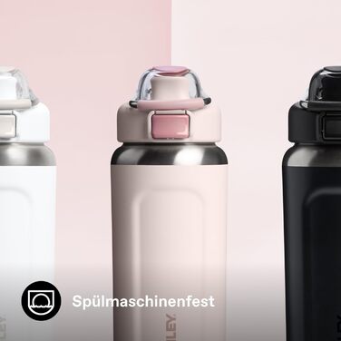 Пляшка STANLEY Wellspring 0,7 л - Зберігає напої холодними протягом 12 годин - Зберігає напої крижаними протягом 40 годин - Пляшка з переробленої нержавіючої сталі без бісфенолу А - Герметична - Можна мити в посудомийній машині - Рожевий кварц