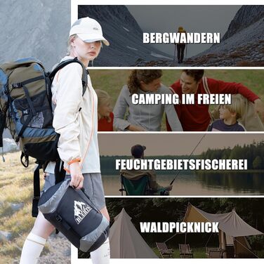 Пуховий спальний мішок для дорослих, високоякісний зимовий спальний мішок 680FP, підходить для кемпінгу, походів та подорожей, включаючи компресійний чохол. -4 Зелений