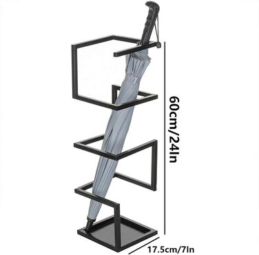Металевий тримач для парасольок BUXTOM, підставка для парасольки для дому, окремо стояча підставка для парасольки як прикраса, комерційна підставка для парасольки, для офісного коридору та фойє, B