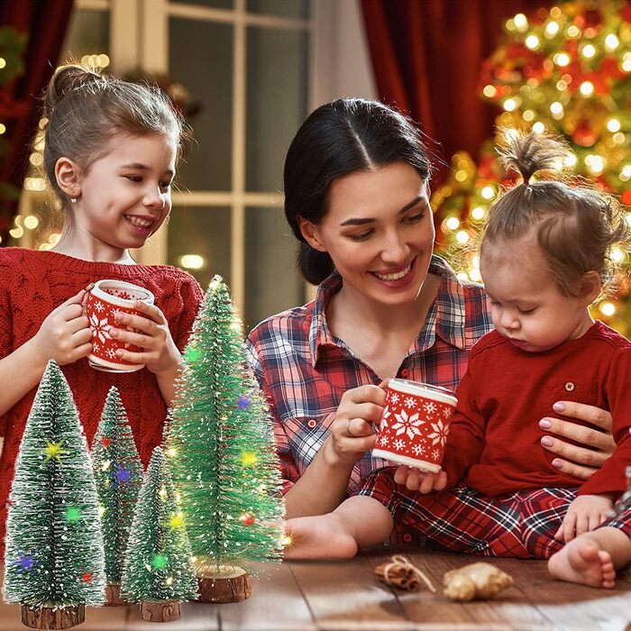 Штучні міні-різдвяні ялинки набір з 4 шт Dream Loom