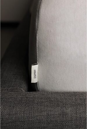 Простирадло Esprit з бавовняного джерсі 180x200 на пружинний матрац 200x200 сірого кольору - Розкішне простирадло на резинці 200x220 см готельної якості для матраців висотою до 30 см - Дихаюче та постільна білизна Oeko-Tex сірого кольору 180x200 см - 210x