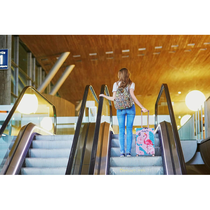 Еластичний захисний чохол LEAFOREST для валіз, еластан, водовідштовхувальний, підходить для валіз 48,5-81 см, розмір S, Фламінго