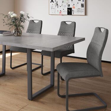 Обідні стільці JIEXI, комплект з 4 шт. , консольні стільці з високою спинкою, м&39які бічні стільці, стільці для вітальні, 150 кг (2 місця)