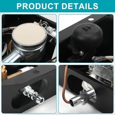 Комплект для заміни газового обігрівача (4 отвори), комплект для заміни газового обігрівача, коробка керування скляною трубою для пропану, контролер впускного повітря для зовнішнього обігрівача, комплект для монтажу на плиту без редукційного клапана