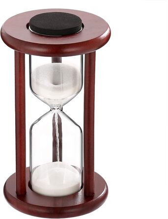 Пісочний годинник SuLiao для Uten, поворотний на 720, старовинний білий пісочний годинник, вінтажний пісочний годинник 1 Hora Reloj de Arena, великий метал, пісочне скло, офіс, письмовий стіл, дім, весільні прикраси (чорний, зроби сам)