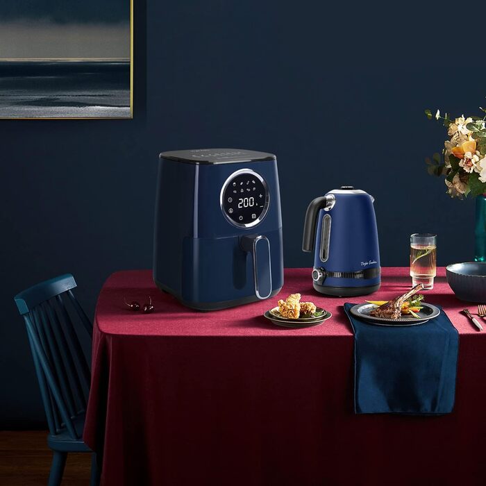 Аерофритюрниця Taylor Swoden 4.2 л, фритюрниця 8 в 1, фритюрниця без олії для 4-6 осіб, таймер на 60 хвилин - фритюрниця, фритюрниця 1400 Вт, зберігання кабелю, без бісфенолу А