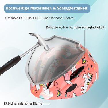 Велосипедний шолом Міцний дитячий шолом Регульований шолом для скейтборду Велосипедний шолом Шолом для скейтера 52-56 см для дівча