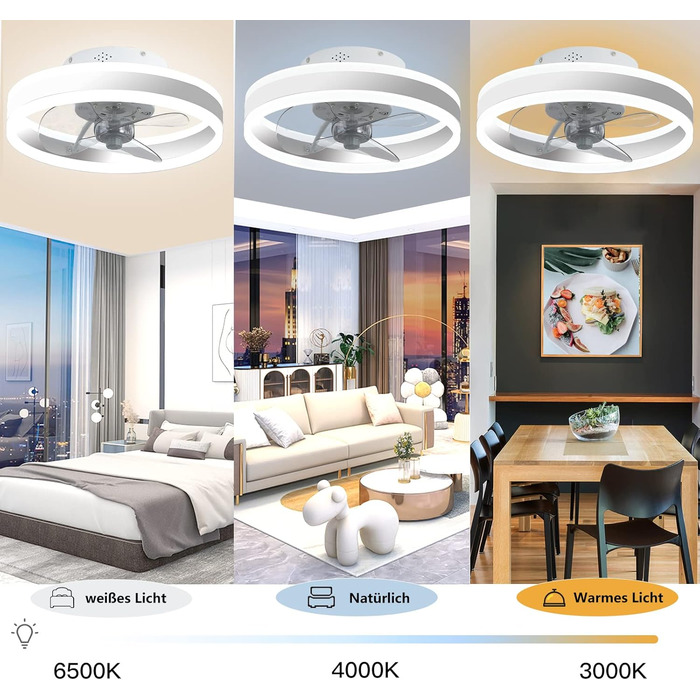 Стельовий вентилятор Wildcat з підсвічуванням, тихий сучасний світлодіодний з пультом дистанційного керування таймером вентилятора