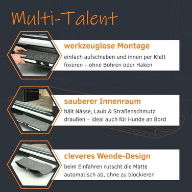 Килимок для сходів GEAR Mantua для автофургонів та караванів Килимок для електричних сходів 70,5 x 26 см Захисний килимок Нековзний та миється Не потребує свердління