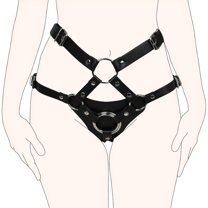Страпон Klpertoror, регульований, високий пояс, чорний