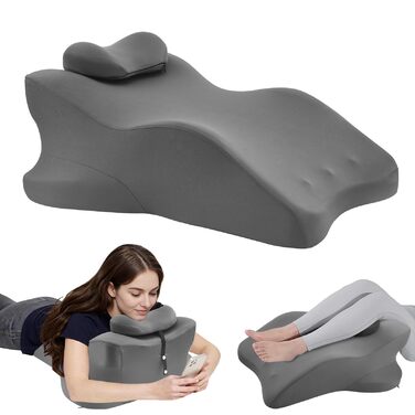 Подушка 4 в 1 для підняття ніг, піна з ефектом пам&39яті, ергономічна комфортна подушка, покращує кровообіг, подушка для ніг, стоп, спини, дивана, ліжка (сіра)