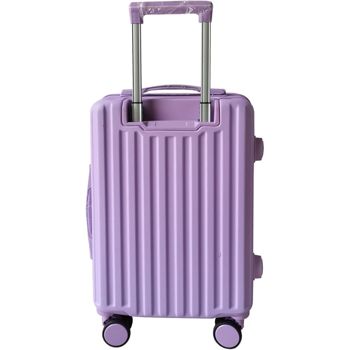 Набір валіз Leandra 2 шт., жорсткий корпус, колеса, телескопічна ручка, кодовий замок, фіолетовий колір, колекція NTK
