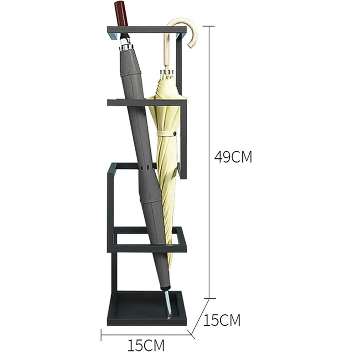 Металевий тримач для парасольки, Внутрішній тримач для парасольки, Золотий тримач для парасольки, Квадратний тримач для парасольки, Підставка для парасольки для вхідних дверей