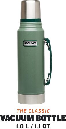 Термос Stanley Classic Legendary - Зберігає температуру гарячою або холодною протягом 24-32 годин - Можна мити в посудомийній машині - Герметична кришка служить чашкою - Ізольована пляшка без BPA - Термос з нержавіючої сталі