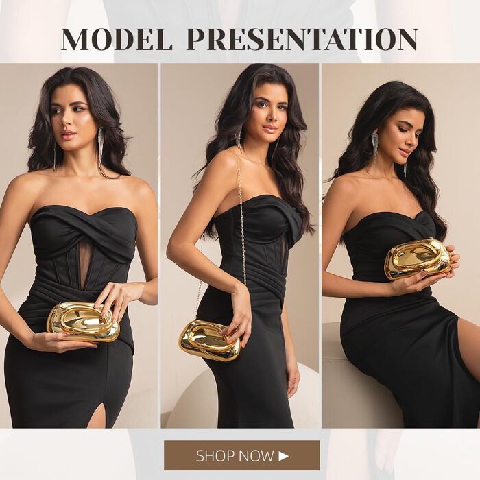 ФІЛОМЕНА вечірня сумочка-клатч, жіноча сумочка, акрил, металевий ланцюжок, сумка на плече, крос-боді, для весілля, вечірки, повсякденного використання, золота