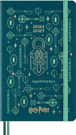 Колекція заклинань Гаррі Поттера Alhomora Weekly Planner, 18-місячний щотижневий планувальник, фосфоресцентна тверда обкладинка, великий формат 13 x 21 см Тижневий планувальник 18 м