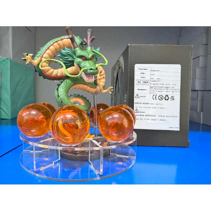 ЧИТАЙТЕ Набір фігурок ПВХ Shenron з кришталевої кулі ShenLong Ball Аніме-фігурка з 7 кульок 4,2 см і підставкою