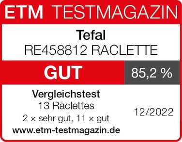 На 10 осіб, включаючи функцію гриля за столом Пластина для гриля з антипригарним покриттям можна мити в посудомийній машині Знімний кабель довжиною 2 метри Чорний/Нержавіюча сталь 1350 Вт, 4588