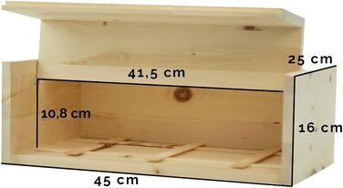 ПРИРОДНЕ життя Хлібник / хлібниця зі швейцарської кам'яної сосни, виготовлений зі 100 деревини швейцарської кам'яної сосни, включа