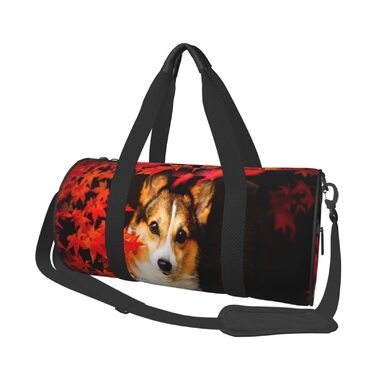Дорожня сумка з милим коргі, спортивна сумка для чоловіків та жінок