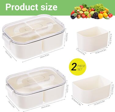 Розкішна коробка для снеків із 6 відділеннями, набір із 2 мисок для снеків для дітей, тарілки для снеків з кришками, багаторазова портативна коробка для снеків, горіхів, фруктів, спецій, подорожей, вечірок, пікніків, можна мити в посудомийній машині, біли