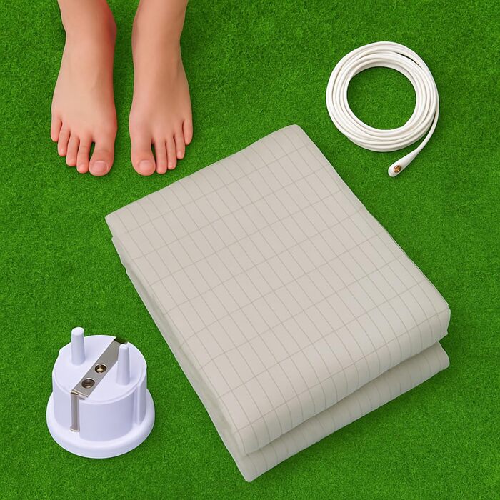 Спальний мішок 100x210 см - для заземлення тіла - вкл. кабель заземлення та штекер заземлення - 3 вміст срібної нитки та 97 бавовни