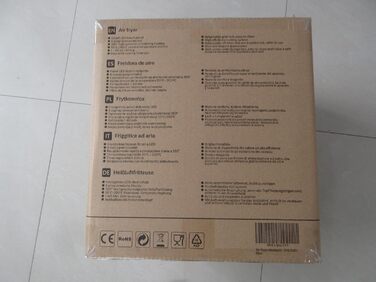 Аерофритюрниця Aigostar 4.2 л, гаряча фритюрниця XXL, фритюрниці без олії, 8 меню та рецептів, світлодіодний сенсорний екран, 1400 Вт, без бісфенолу А