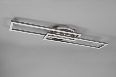 Стеля LED-світильник Reality Twister R67183107, матовий нікель, 30 Вт, з пультом, димером та зміною кольорів