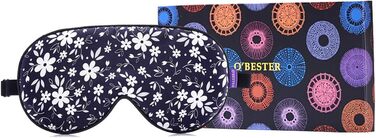 Маска для сну O'Bester, натуральний шовк, зручна і надзвичайно м'яка маска для очей з регульованим ремінцем, найкращий засіб для с