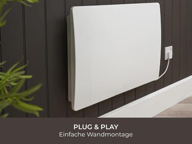 Електричний радіатор Adam Solis з керамічним сердечником потужністю 1500 Вт білого кольору