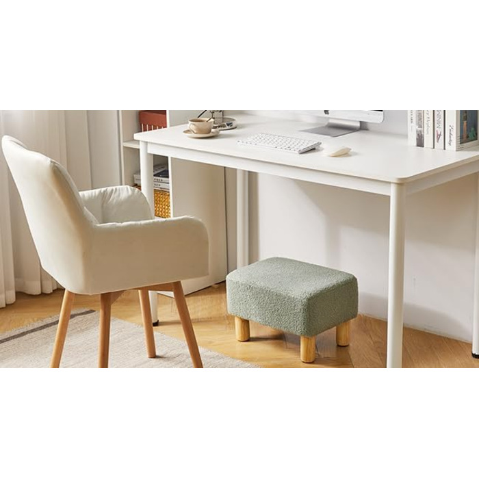 Прямокутна підставка для ніг YMYNY, підставка для ніг з дерев&39яними ніжками, підставка для ніг із сидінням, дерев&39яна підставка для ніг, невелика м&39яка підставка, лавка для взуття для вітальні, спальні, 402925 см зеленого кольору HBD030GR