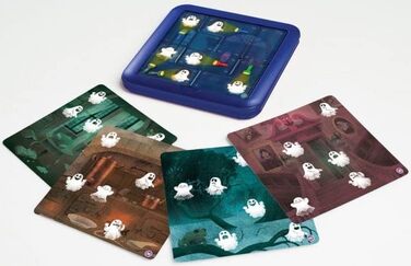 433 FR Ghost Thinking and Placement Game, Blue, Black, White, L, 433 FR Ghost Thinking and Placement Game, Blue, Black, White, L