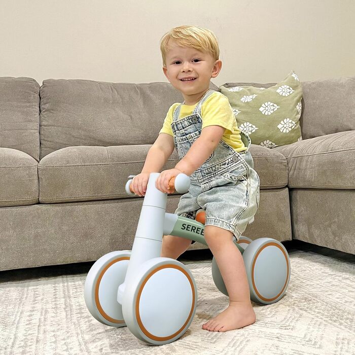 СЕРЕДНІЙ дитячий велосипед-балансир від 1 року, іграшка-балансир для дитини 12-36 місяців, перший велосипед без педалей з 4 колеса