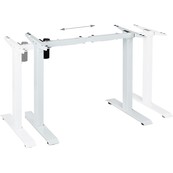 Електричний каркас столу Relaxdays з регулюванням висоти, розсувний, 71-121 см, каркас столу, сталь, білий