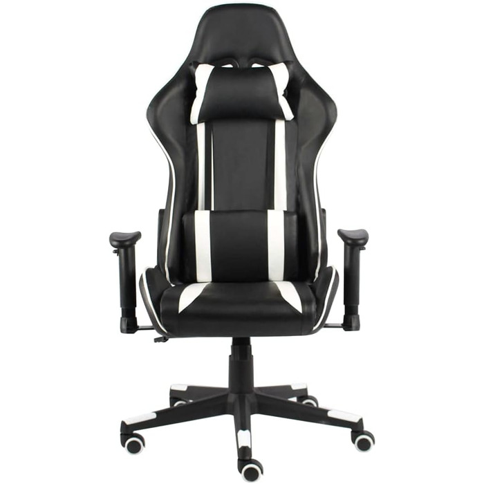 Ігрове крісло обертове біле ПВХ