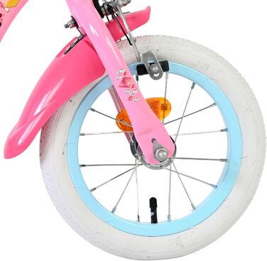 Дитячий велосипед Volare Disney Princess 12 дюймів рожевий з додатковими колесами та кошиком