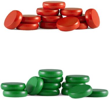 Набір дисків Crokinole (12 синіх, 12 червоних плюс 2 запасні)