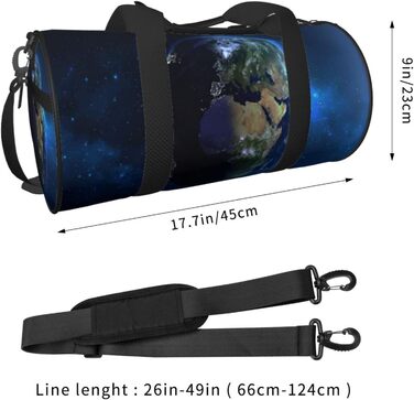 Дорожня сумка-циліндр Блакитна Галактика, спортивна сумка для чоловіків та жінок, сумка для подорожей та спорту