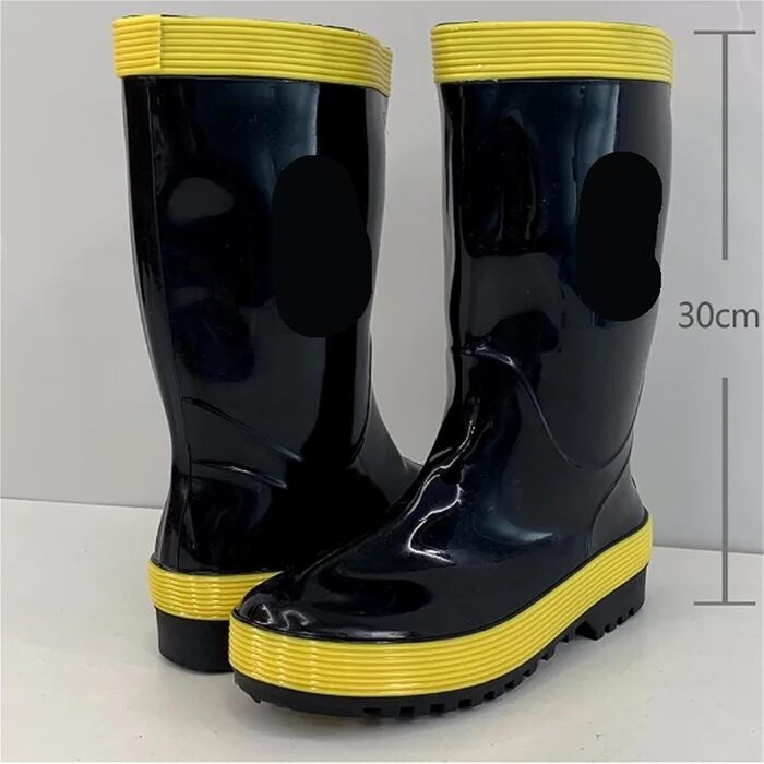 Чоловіче взуття з ПВХ, зносостійке, водонепроникне та нековзне, гумові чоботи для чоловіків, підлітків, садові, гумові, на низькому каблуці, для дорослих, розмір 41, чорні