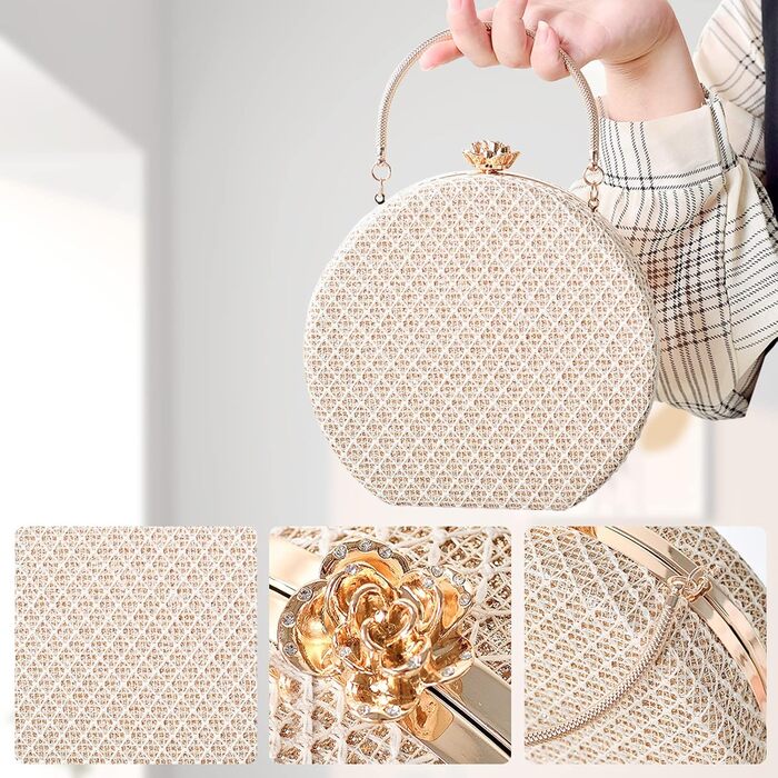 Сріблясте клатч-портмоне для вечірки елегантна сумочка з від'ємним ланцюжком, ідеальна для весілля, балу, танців та урочистих подій