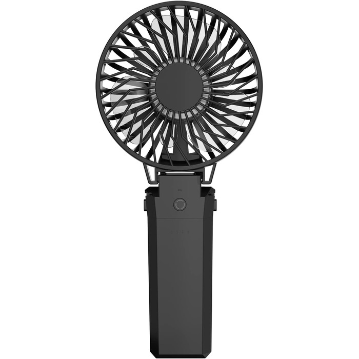 Ручний вентилятор HandFan Портативний USB Power Bank 5200mAh Міні-вентилятор на батареї 5-швидкісний і складаний вентилятор для пішоходів Кемпінг Намет Гуртожиток Офіс