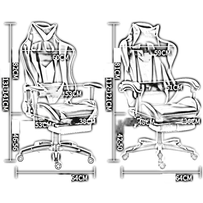 Ігрове крісло, крісло для кіберспорту, комп&39ютерне крісло, крісло для інтернет-кафе, вигнута рама, крісло з відкидною спинкою, обертове крісло, ігрове крісло