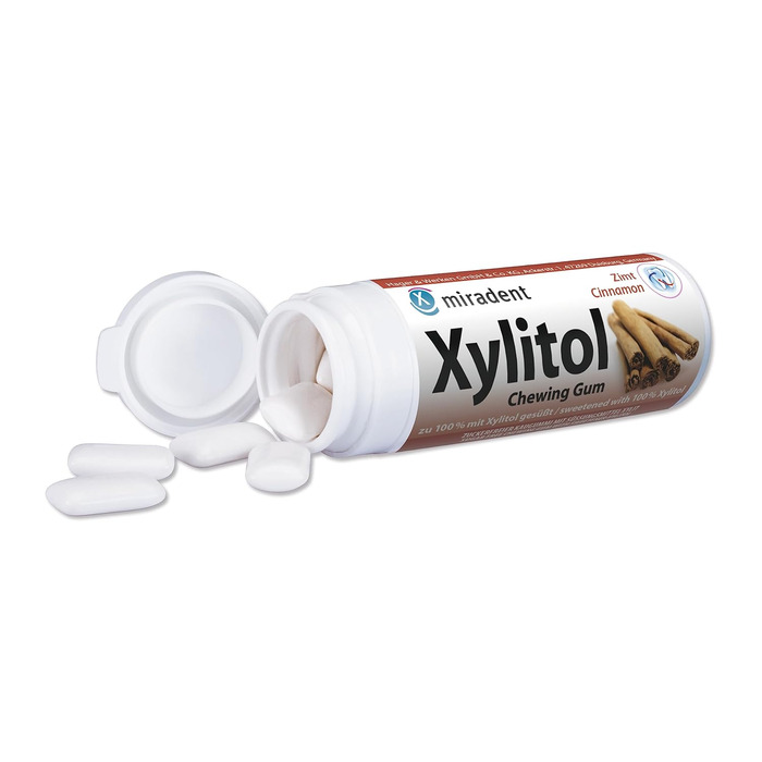 Жувальна гумка miradent Xylitol Dental Care з ксилітолом та корицею – 12 шт.