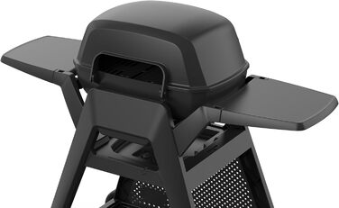 Конфорочний газовий мангал GRANDSTATE BLACK KITE 200 з візком для барбекю, піддоном для збору жиру, потужною подвійною конфоркою,